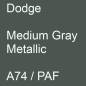 Preview: Dodge, Medium Gray Metallic, A74 / PAF.